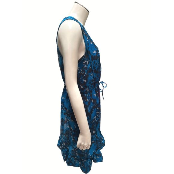 Converse One Star Womens Blue Floral Sleeveless Dress M Polyester - Picture 4 of 12